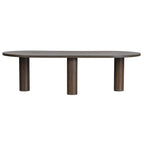 Table basse ovale en bois de manguier, noir/marron, 1 pièce