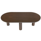Table basse ovale en bois de manguier, noir/marron, 1 pièce