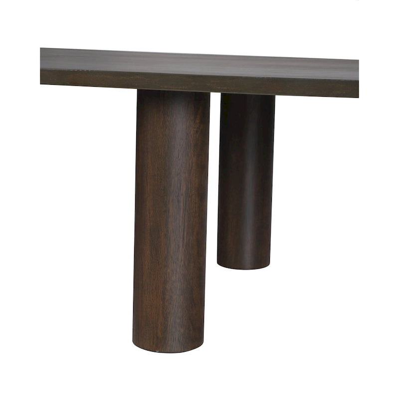 Table basse ovale en bois de manguier, noir/marron, 1 pièce