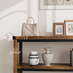 Console étroite à 3 niveaux marron/gris, 120 cm — 1 personne