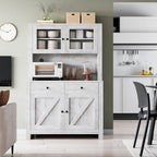 Armoire de cuisine blanche / grise / noire avec support pour micro-ondes, assemblage à 2 personnes