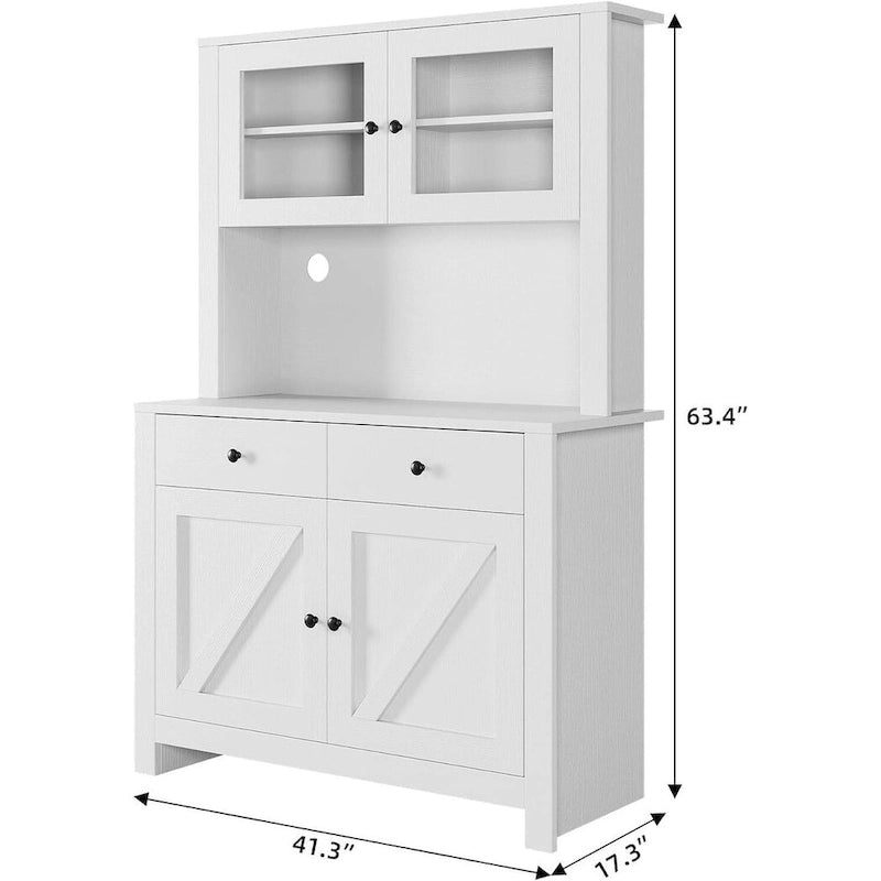 Armoire de cuisine blanche / grise / noire avec support pour micro-ondes, assemblage à 2 personnes
