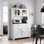 Armoire de cuisine blanche / grise / noire avec support pour micro-ondes, assemblage à 2 personnes