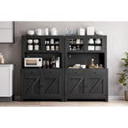 Armoire de cuisine blanche / grise / noire avec support pour micro-ondes, assemblage à 2 personnes