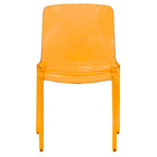 Chaise de salle à manger empilable en plastique transparent / rouge / noir / bleu / orange pour 1 personne
