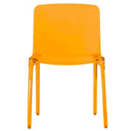 Chaise de salle à manger empilable en plastique transparent / rouge / noir / bleu / orange pour 1 personne