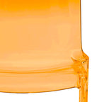 Chaise de salle à manger empilable en plastique transparent / rouge / noir / bleu / orange pour 1 personne