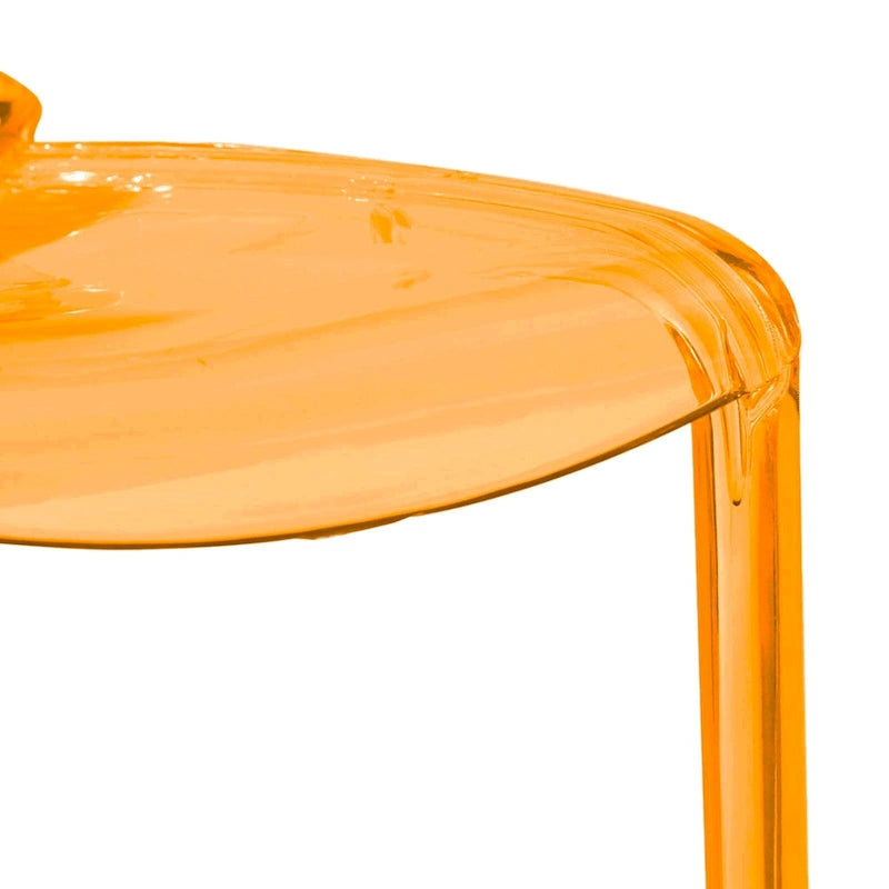 Chaise de salle à manger empilable en plastique transparent / rouge / noir / bleu / orange pour 1 personne