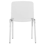 Chaise de salle à manger empilable en plastique transparent / rouge / noir / bleu / orange pour 1 personne