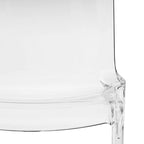 Chaise de salle à manger empilable en plastique transparent / rouge / noir / bleu / orange pour 1 personne