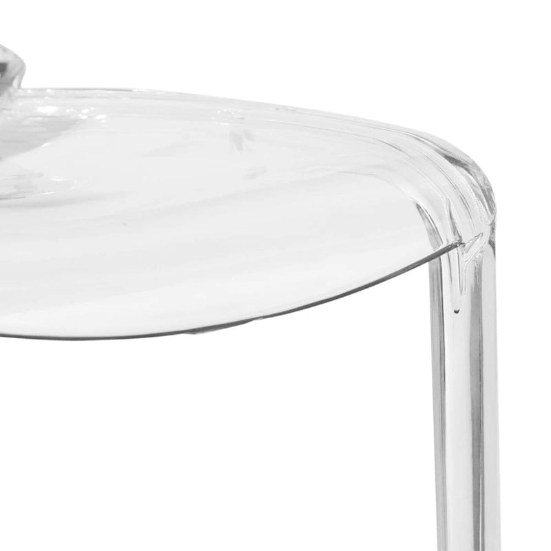Chaise de salle à manger empilable en plastique transparent / rouge / noir / bleu / orange pour 1 personne