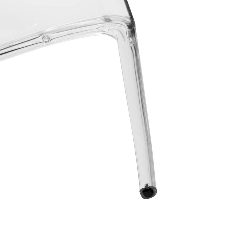 Chaise de salle à manger empilable en plastique transparent / rouge / noir / bleu / orange pour 1 personne