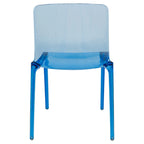Chaise de salle à manger empilable en plastique transparent / rouge / noir / bleu / orange pour 1 personne