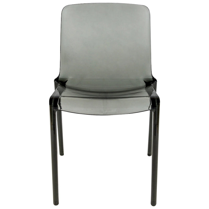 Chaise de salle à manger empilable en plastique transparent / rouge / noir / bleu / orange pour 1 personne