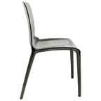 Chaise de salle à manger empilable en plastique transparent / rouge / noir / bleu / orange pour 1 personne