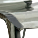 Chaise de salle à manger empilable en plastique transparent / rouge / noir / bleu / orange pour 1 personne