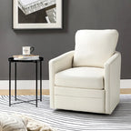 Fauteuil pivotant en similicuir Navy/Turquoise/Vert/Chameau/Marron/Noir/Ivoire/Gris — 1 place
