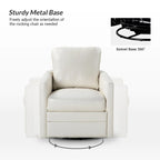 Fauteuil pivotant en similicuir Navy/Turquoise/Vert/Chameau/Marron/Noir/Ivoire/Gris — 1 place