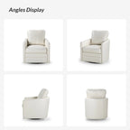 Fauteuil pivotant en similicuir Navy/Turquoise/Vert/Chameau/Marron/Noir/Ivoire/Gris — 1 place