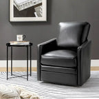 Fauteuil pivotant en similicuir Navy/Turquoise/Vert/Chameau/Marron/Noir/Ivoire/Gris — 1 place