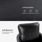 Fauteuil pivotant en similicuir Navy/Turquoise/Vert/Chameau/Marron/Noir/Ivoire/Gris — 1 place