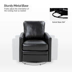 Fauteuil pivotant en similicuir Navy/Turquoise/Vert/Chameau/Marron/Noir/Ivoire/Gris — 1 place