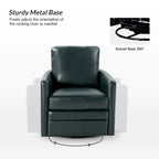 Fauteuil pivotant en similicuir Navy/Turquoise/Vert/Chameau/Marron/Noir/Ivoire/Gris — 1 place
