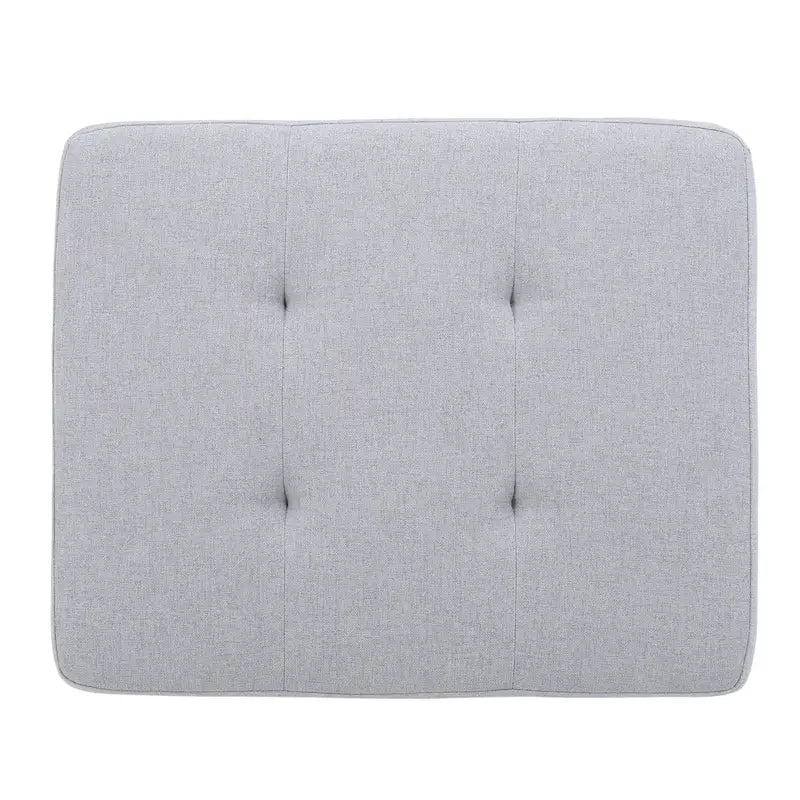 Pouff de rangement en tissu capitonné — Bleu foncé / Gris foncé / Gris clair / Rouge profond / Cannelle foncée / Sarcelle, 1 place