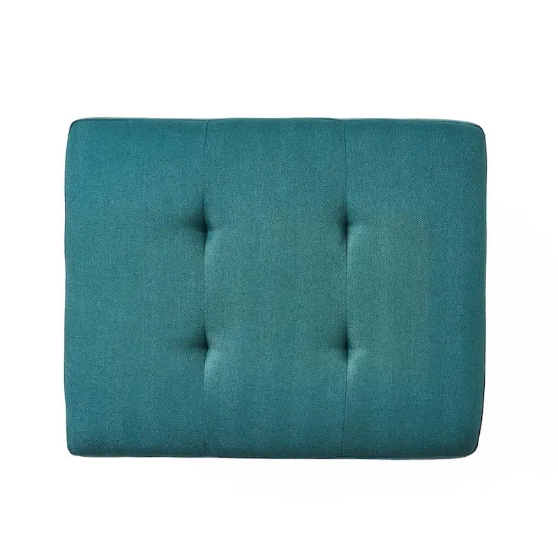 Pouff de rangement en tissu capitonné — Bleu foncé / Gris foncé / Gris clair / Rouge profond / Cannelle foncée / Sarcelle, 1 place