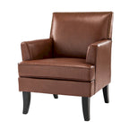 Fauteuil d'appoint clouté gris / sauge / camel / marron / turquoise / noir / marine, simple