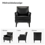 Fauteuil d'appoint clouté gris / sauge / camel / marron / turquoise / noir / marine, simple