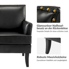Fauteuil d'appoint clouté gris / sauge / camel / marron / turquoise / noir / marine, simple