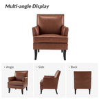 Fauteuil d'appoint clouté gris / sauge / camel / marron / turquoise / noir / marine, simple