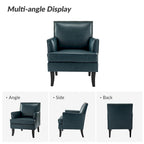 Fauteuil d'appoint clouté gris / sauge / camel / marron / turquoise / noir / marine, simple