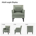 Fauteuil d'appoint clouté gris / sauge / camel / marron / turquoise / noir / marine, simple