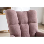 Fauteuil à bascule planeur rembourré – Velours, dossier haut, siège simple | Curcuma / Bleu / Rose / Marron / Vert / Jaune / Noir / Blanc et plus