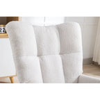 Fauteuil à bascule planeur rembourré – Velours, dossier haut, siège simple | Curcuma / Bleu / Rose / Marron / Vert / Jaune / Noir / Blanc et plus
