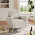Fauteuil d'appoint en velours, Beige / Rose / Vert / Bleu, Une place