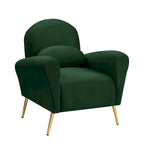 Fauteuil d'appoint en velours, Beige / Rose / Vert / Bleu, Une place