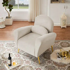 Fauteuil d'appoint en velours, Beige / Rose / Vert / Bleu, Une place