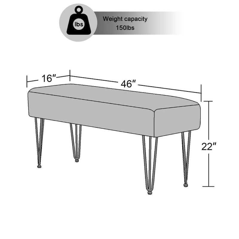 Banc Ottoman en Fausse Fourrure, Rayé, 1 Place