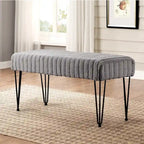 Banc Ottoman en Fausse Fourrure, Rayé, 1 Place
