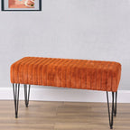 Banc Ottoman en Fausse Fourrure, Rayé, 1 Place