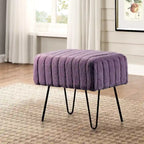 Banc Ottoman en Fausse Fourrure, Rayé, 1 Place