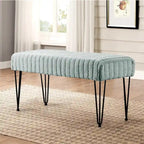 Banc Ottoman en Fausse Fourrure, Rayé, 1 Place