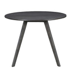 Table à manger ronde, noyer / chêne naturel / gris, 4 places