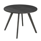 Table à manger ronde, noyer / chêne naturel / gris, 4 places