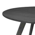 Table à manger ronde, noyer / chêne naturel / gris, 4 places