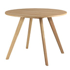 Table à manger ronde, noyer / chêne naturel / gris, 4 places