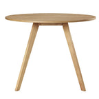 Table à manger ronde, noyer / chêne naturel / gris, 4 places